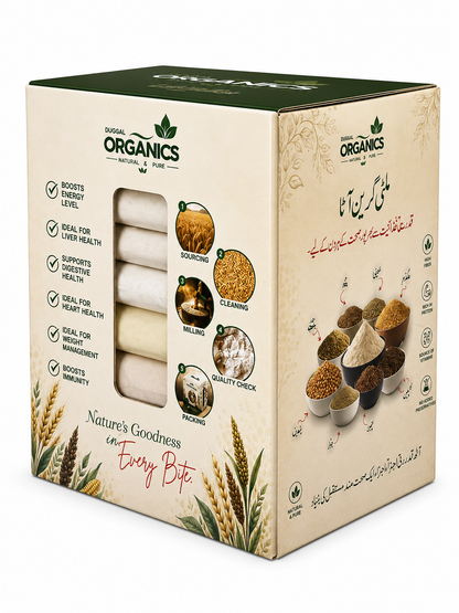 Unmixed Multi-Grain Atta || Power Of 8 Natural Grains || Duggal Organics