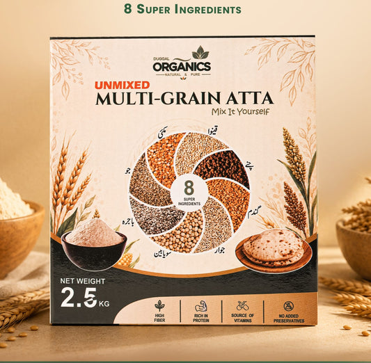 Unmixed Multi-Grain Atta || Power Of 8 Natural Grains || Duggal Organics
